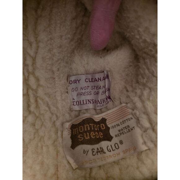 Vtg 70s penny Lane Suede Faux Sherling Collared Jacket Betty Rose Daisy Jones - Picture 9 of 12